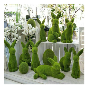 Adorno decorativo para el hogar y jardín DIY, <span class=keywords><strong>planta</strong></span> con forma de escultura de hierba de animales de estilo topiario falso 3D, para uso en el hogar - Product Image 1