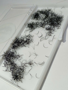 NQ 2025 Extensiones de Pestañas Individuales Naturales Suaves de Alta Calidad al por Mayor, Pestañas de Pelo Sintético en Abanico, Naturales, Largas y Personalizadas - Product Image 3