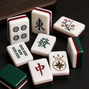 Juego de Mahjong Americano Portátil Moderno de 160 Piezas para 4 Jugadores, Personalizado con Grabado Acrílico y Etiqueta Privada, con Empaque Personalizado - Product Image 3