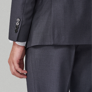 Banque travail vêtements hommes deux pièces britannique affaires mince <span class=keywords><strong>professionnel</strong></span> tenue de cérémonie gris loisirs costume hommes banque uniforme - Product Image 5
