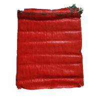 Bolsa de malla de PP para envasar verduras, cebollas, patatas y frutas, bolsa de malla Raschel con cordón.
