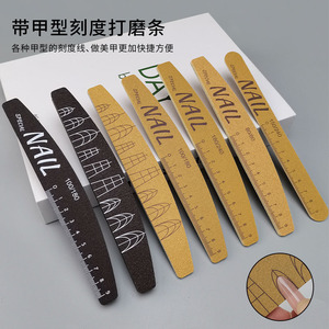 Lima de uñas profesional lavable de doble cara con esponja, regla de calibración, pulidor en espiral, herramienta de manicura para dar forma, venta al por mayor - Product Image 4