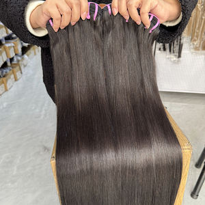 Lots de Cheveux Humains Vierges Raides du Cambodge, Cuticules Alignées, Non Traités, Double Trame Faite à la Machine, Commande Personnalisée, Fournisseur en Gros - Product Image 3