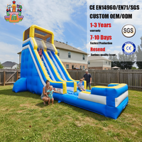 Toboggan gonflable pour aire de jeux extérieure, piscine aquatique, matériau PVC de qualité commerciale, garantie de 2 ans, couleur et logo personnalisables