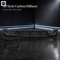 Diffuseur arrière en fibre de carbone pour BMW X4 F26 2014-2018, kit carrosserie de mise à niveau à visser