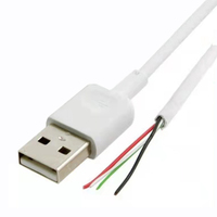 USB 2.0 2-Pin 2-Draht DIY USB-Stecker Verbindungskabel Stromladekabel Verlängerungskabel 0,3m/1m/2m