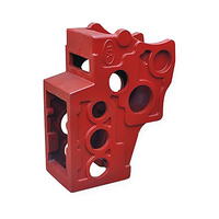Bras de support en fonte ductile OEM QT600-3 avec usinage CNC pour engins de construction, boîtier de roulement non standard moulé