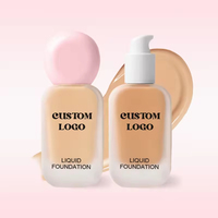 Fond de teint liquide végétalien, formule crème personnalisée, marque privée, couvrance totale, imperméable, éclaircissant, conçu pour les peaux foncées