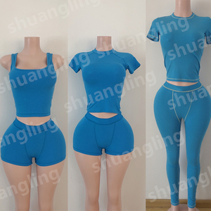 Set da Donna Personalizzabili con Logo, in Cotone a Costine, Abbigliamento Casual per il Tempo Libero, Set Due Pezzi con Leggings, Abbigliamento Femminile, Set Loungewear - Product Image 6