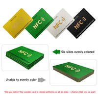 Tarjeta de Visita de Madera Personalizada con Impresión de Lujo, Material Ecológico, RFID NFC, Tarjeta NTAG 216 NFC, Tarjeta de Madera Negra
