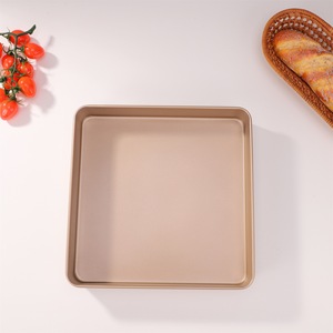 Square Cake Pan 28x28cm Non Stick Gold Baking Tray Oven Safe For Cake Mold - Product Image 4