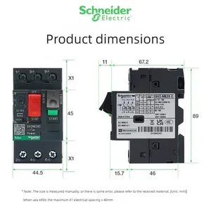 Schneider MPCB Moteur C/B 3P <span class=keywords><strong>GV2ME20</strong></span> GV2ME01/02/03/04/05/06/07/08/10/14/16/32 Disjoncteur de protection du moteur - Product Image 5