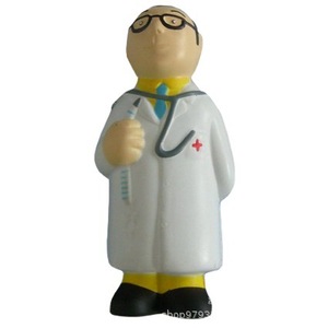 Cartoon Doctor PU Foam Figurine High <b>Rebound</b> Desk Decor Gift - Product Image 1