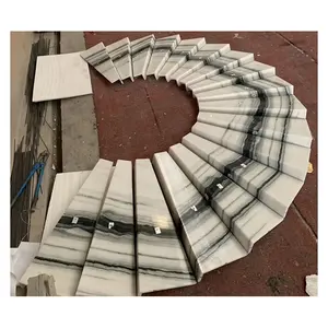 Wholesale prices curved slide sprial marble tiles stair spiral staircase