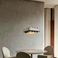 Lampes suspendues de style industriel rétro pour restaurant, en fer argenté, carrées, pour la décoration de la maison