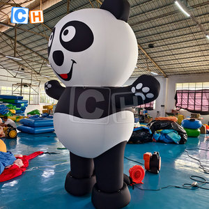 Pandas géants gonflables de modèle d'animaux de dessin animé de décoration extérieure - Product Image 2