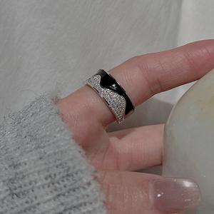 Anillo de Plata de Ley S925 con Diseño de Nicho, Baño de Oro de 18K, Elegancia Francesa Simple, Estilo Medieval Vintage, Abierto, con Incrustaciones de Circonita - Product Image 2