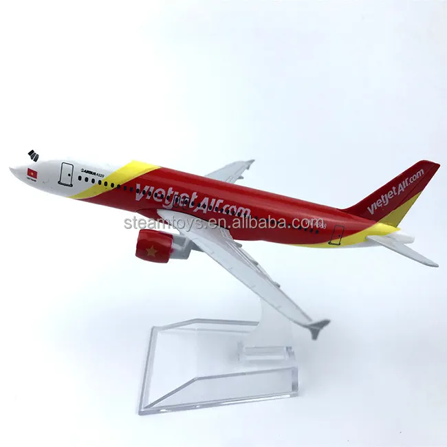 Usine en gros OEM métal modèle d'avion Vietnam A320 modèles d'avion compagnies aériennes Offre Spéciale 16CM petit cadeau jouets