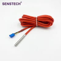 Verschleißfeste SS304 Metall-Schutzhülle Molex-Steckverbinder 3M Flexibles Silikonkabel Temperaturfühler PT1000