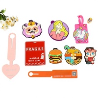 Étiquettes de bagages et cartes d'embarquement en PVC souple de style dessin animé, personnalisées sur mesure, modèle 776088, fabriquées en Chine