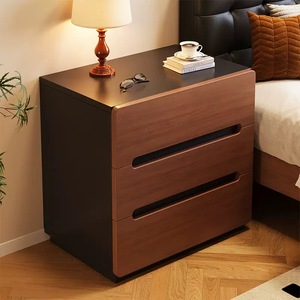 Mesitas <span class=keywords><strong>de</strong></span> <span class=keywords><strong>Noche</strong></span> <span class=keywords><strong>Modernas</strong></span> Ecológicas <span class=keywords><strong>de</strong></span> Madera Maciza con 2-3 Cajones, Grado E0 <span class=keywords><strong>de</strong></span> Formaldehído, Precisión CNC para Muebles <span class=keywords><strong>de</strong></span> Dormitorio - Product Image 1