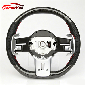 Volant de course en fibre de carbone avec LED et 3 branches en cuir pour modèles <span class=keywords><strong>Mercedes</strong></span>-Benz W205/W213/W177/W166/C43/C63/E63/CLS/<span class=keywords><strong>GLE</strong></span> - Product Image 6