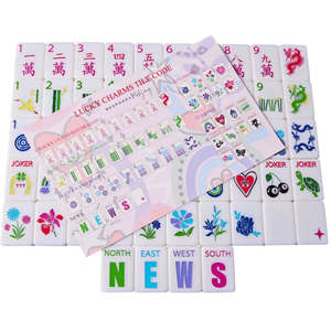 Tuiles de Mahjong sur mesure XL, méga porte-bonheur, blanc éclatant, modernes, en acrylique sculpté double face, pour <span class=keywords><strong>les</strong></span> rassemblements entre amis, vente au détail et en gros - Product Image 3