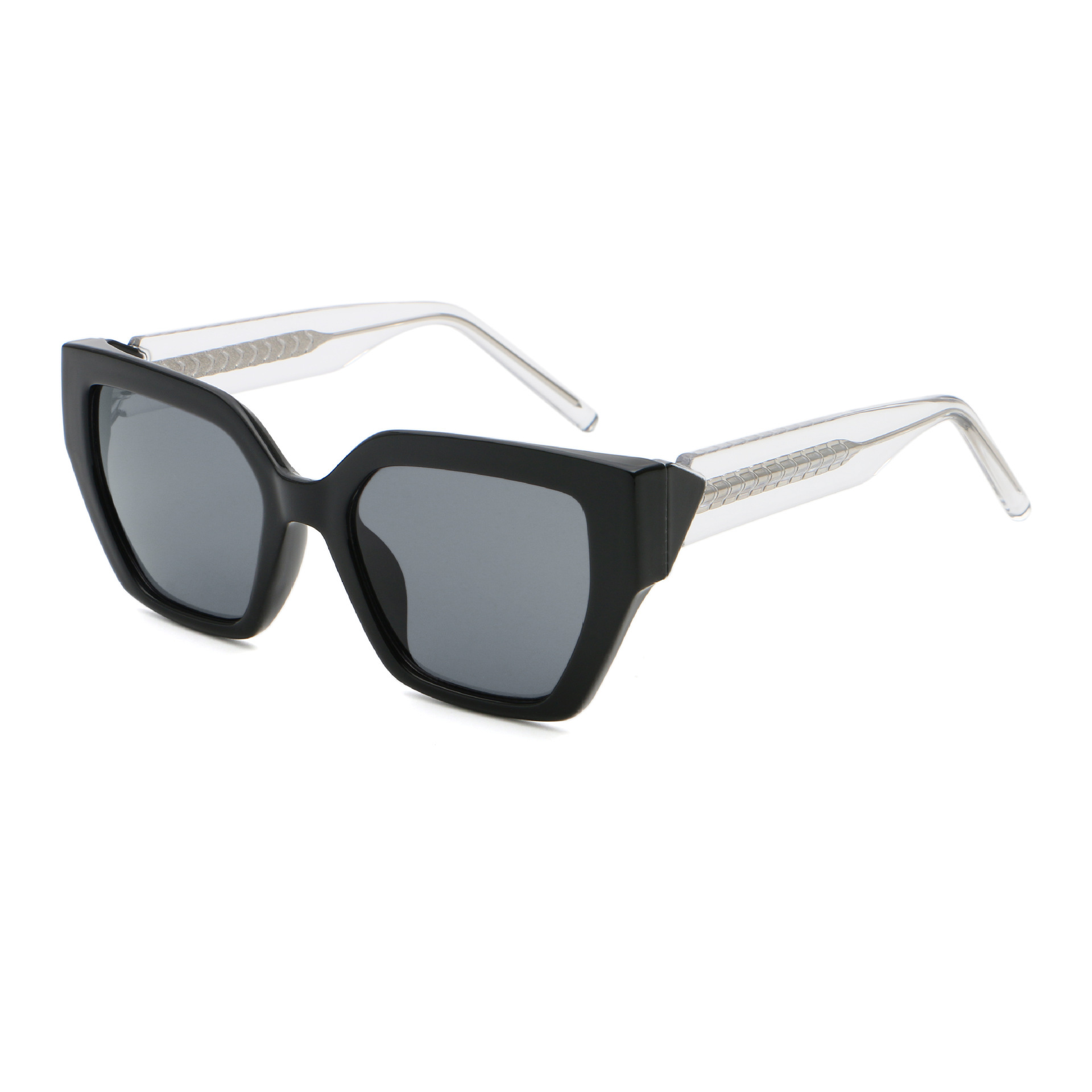 C1 Glossy Black  Transparent WhiteAll Gray Lens