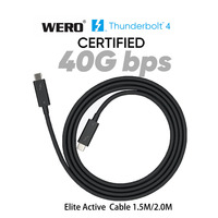 Câble USB-C Thunderbolt 4 Actif 1,5M 2,0M 40 Gbit/s 240W PD Charge Rapide Certifié Intel 8K 60Hz Noir/Blanc pour MacBook et Moniteur