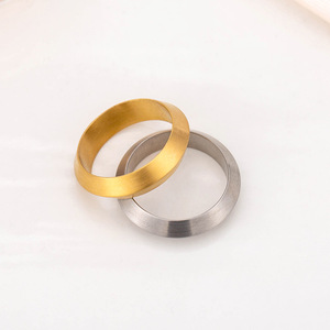 Geometric <b>Titanium</b> Steel <b>Ring</b> Unisex Gold Silver Color Fashion Jewelry Gift - Product Image 4