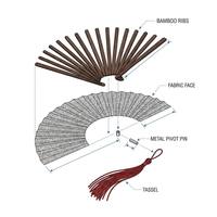 Éventail pliant transparent givré moderne, minimaliste et tendance, avec logo personnalisé, pour événements promotionnels et fêtes, vente en gros