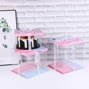 10 Inch Clear Cake <strong>Box</strong> With Cake <strong>Drum</strong> Thick Base Transparent Border Bakery Package Boxes <strong>for</strong> 6/7/8 Inch Cakes - Product Image 4