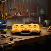 Chargeur de batterie DeWalt 4 emplacements, charge rapide pour outils électriques