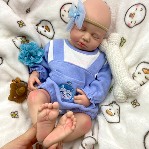 Muñeca de Silicona Realista de Bebé Recién Nacido Durmiendo, 20 Pulgadas, Boca Abierta, LouLou, Muñecas Reborn de Cuerpo Completo, Niña/Niño, Juguete Anatómicamente Correcto - Product Image 3