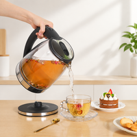 Bouilloire électrique intelligente en verre avec contrôle de la température, fonction maintien au chaud, bouilloire à eau en verre transparent pour préparer le thé et le café