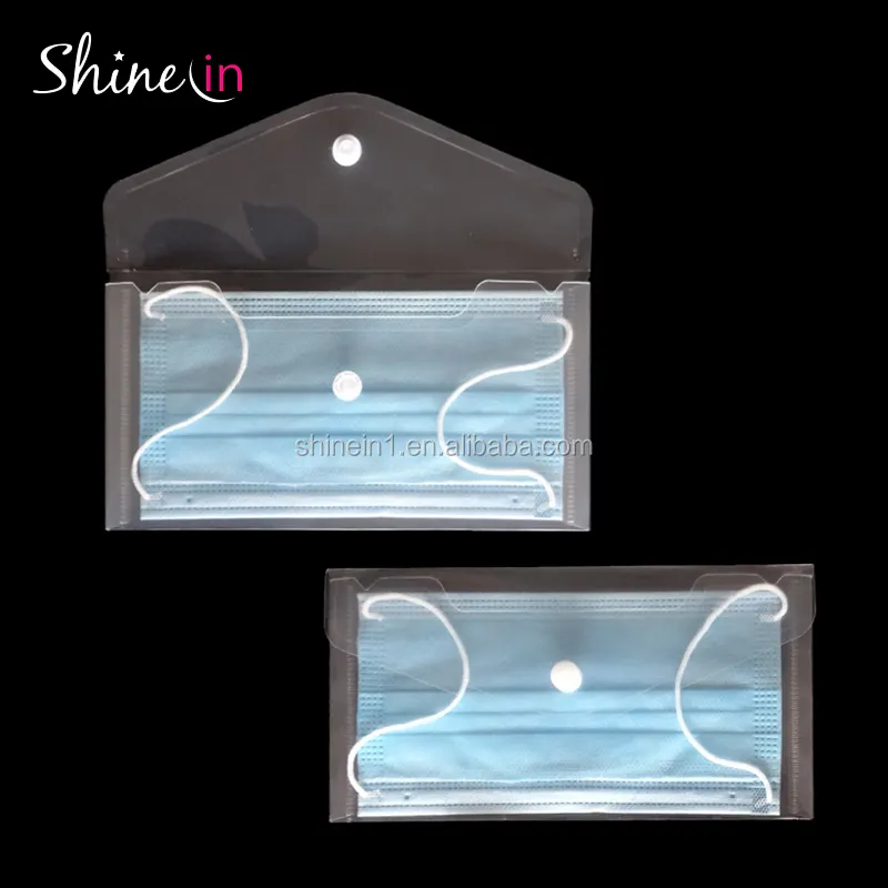 Shinein plastica trasparente PP maschera trasparente custodia per Clip custodia per custodia custodia per viso portatile