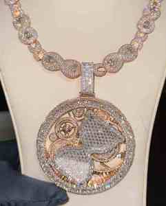 จี้เพชรโมอิสซาไนต์แบบฮิปฮอปสั่งทำพิเศษ ขนาด 1 2 3 4 5 นิ้ว เงินแท้ชุบทองเคลือบเงา สำหรับผู้ชายและผู้หญิง - Product Image 3