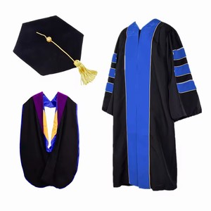 Robe académique Tam pour <span class=keywords><strong>doctorat</strong></span> Robe <span class=keywords><strong>de</strong></span> fin d'études doctorales violette - Product Image 4