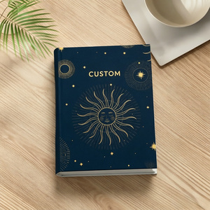 Carnet à couverture rigide personnalisé avec feuille d'or, motif <span class=keywords><strong>Soleil</strong></span> <span class=keywords><strong>Lune</strong></span> Céleste Sombre, Vente en gros, Cadeaux - Product Image 2