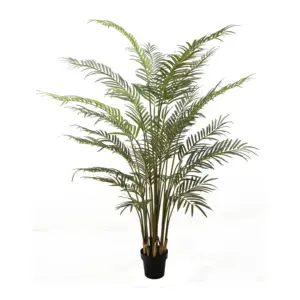 Senmasine 200cm 27 yaprak yeşil sahte bitkiler Phoenix kuyruk plastik yapay palmiye ağaçları ev için açık hava bahçe dekorasyonu