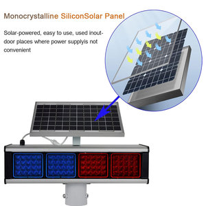 Luce di Segnalazione Stradale LED Solare IP67 Impermeabile 120W 160W Bicolore <span class=keywords><strong>Rosso</strong></span> e <span class=keywords><strong>Blu</strong></span> per Sicurezza e Traffico - Product Image 2