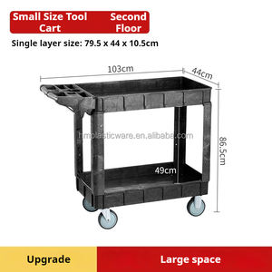 Armoire de rangement roulante en plastique robuste chariot à outils utilitaire avec roues pour fournitures de bureau ou de restaurant d'hôtel de cuisine - Product Image 5
