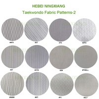 Échantillon gratuit de tissu jacquard en polyester et élasthanne pour uniformes de taekwondo, tissu Dobok pour uniformes d'entraînement