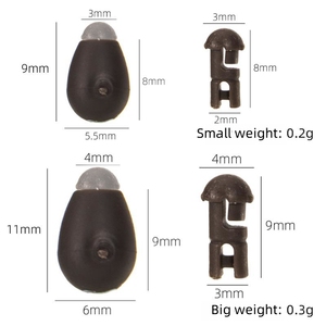 Haute qualité 0.2g 0.3g accessoires de pêche à la carpe méthode de changement rapide chargeur ligne perles support Terminal attirail leurres appâts - Product Image 2