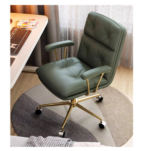 2024 New Chất lượng cao Trắng PU màu vàng tay vịn ghế máy tính Ergonomic nhà Ghế văn phòng - Product Image 3