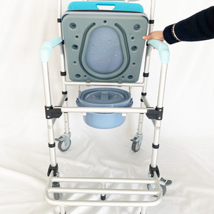 Chaise de douche Ome avec roues et freins, siège de toilette portable pour la sécurité dans la salle de bain, capacité 250 kg, design moderne - Product Image 2
