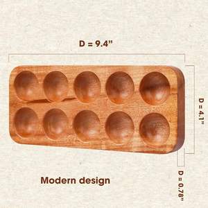 High Quality <strong>Wooden</strong> <strong>Egg</strong> <strong>Tray</strong> Wood <strong>Egg</strong> Holder for Home Kitchen Wood <strong>Tray</strong> for <strong>Eggs</strong> - Product Image 6