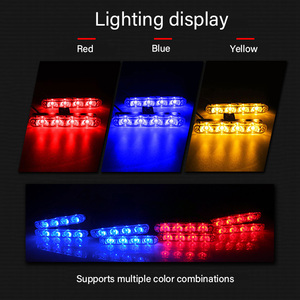 Yosovlampada 16 LED ad alta luminosità griglia luce cablata di controllo per <span class=keywords><strong>uno</strong></span> a quattro cofano auto lampeggiante luce di avvertimento modelli X5 x 6 città - Product Image 5