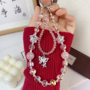 Cadena de Lujo para Teléfono con Cuentas de Cristal y Mariposas, Colgante y Amuleto de Hada Exquisito, Accesorio de Moda para Mujer - Product Image 5