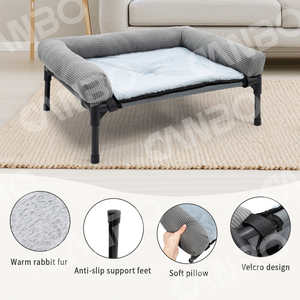 Cuccia Rialzata per Cani con Cuscino Imbottito e Bordo Rialzato, <span class=keywords><strong>Lettino</strong></span> Rialzato per Cani di Taglia Media e Grande - Vendita all'Ingrosso - Product Image 4